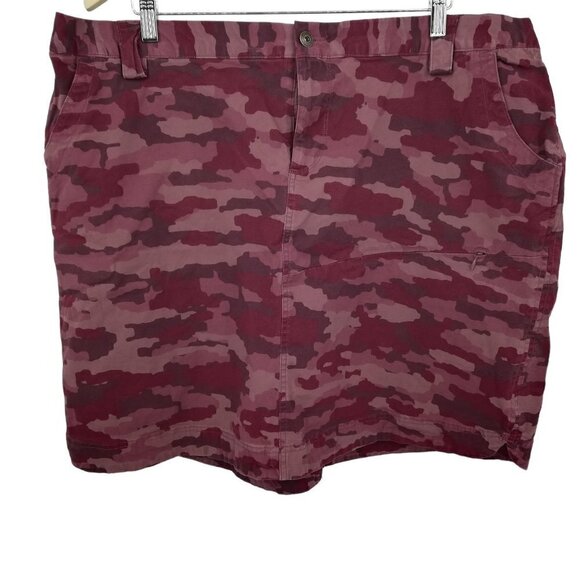 Duluth Trading Rootstock Gardening Skort Skirt Purple Red Camo Plus Size 20W - Picture 1 of 10